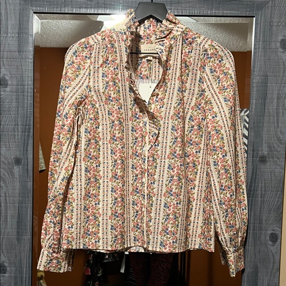 Sézane Printed Floral Frises Fleurettes CHLO Size UK 36/US 4 NWT - Picture 7 of 9